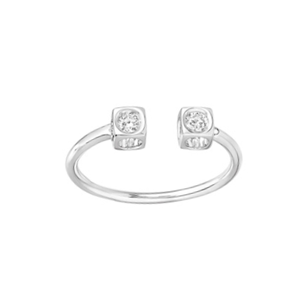 Bague Le Cube Diamant en or blanc avec diamants