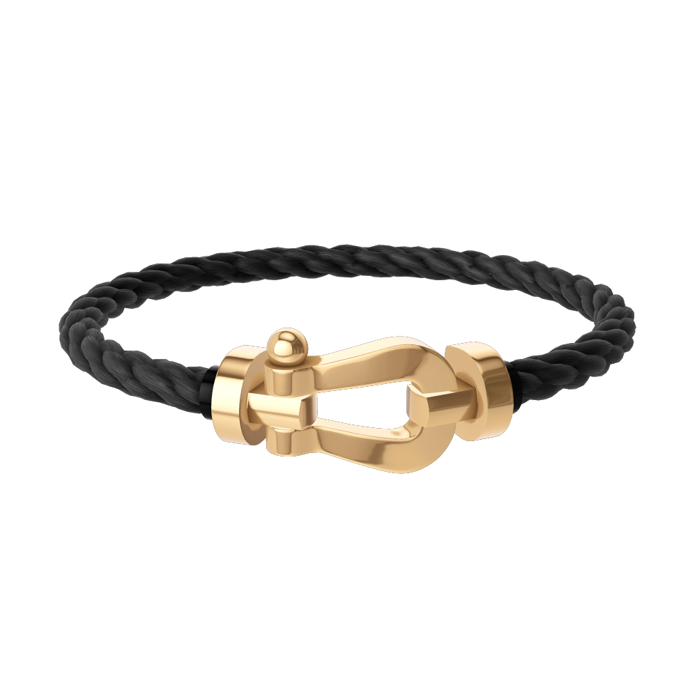 Force 10 Large Yellow Gold Cable Bracelet
