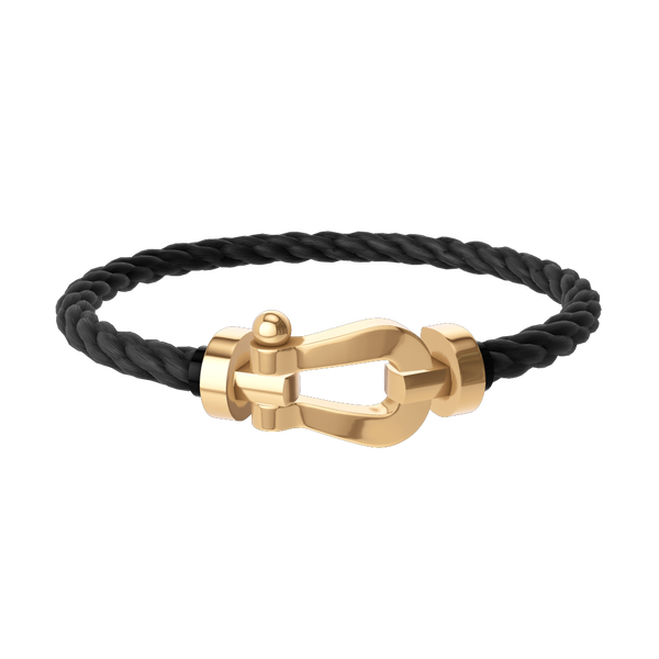 Force 10 Large Yellow Gold Cable Bracelet