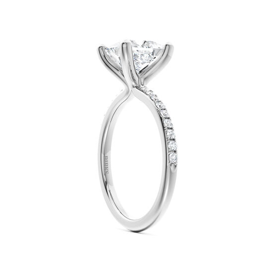 Birks Ros&eacute;e du Matin Princess-Cut Solitaire Diamond Engagement Ring in Platinum image number 1