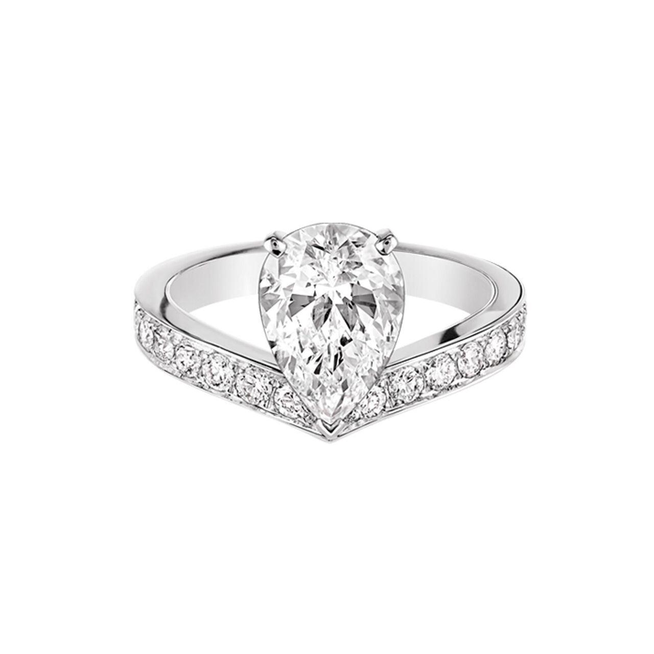 Chaumet Joséphine Aigrette Platinum Diamond Pavé Solitaire From 2 Carats image number 0