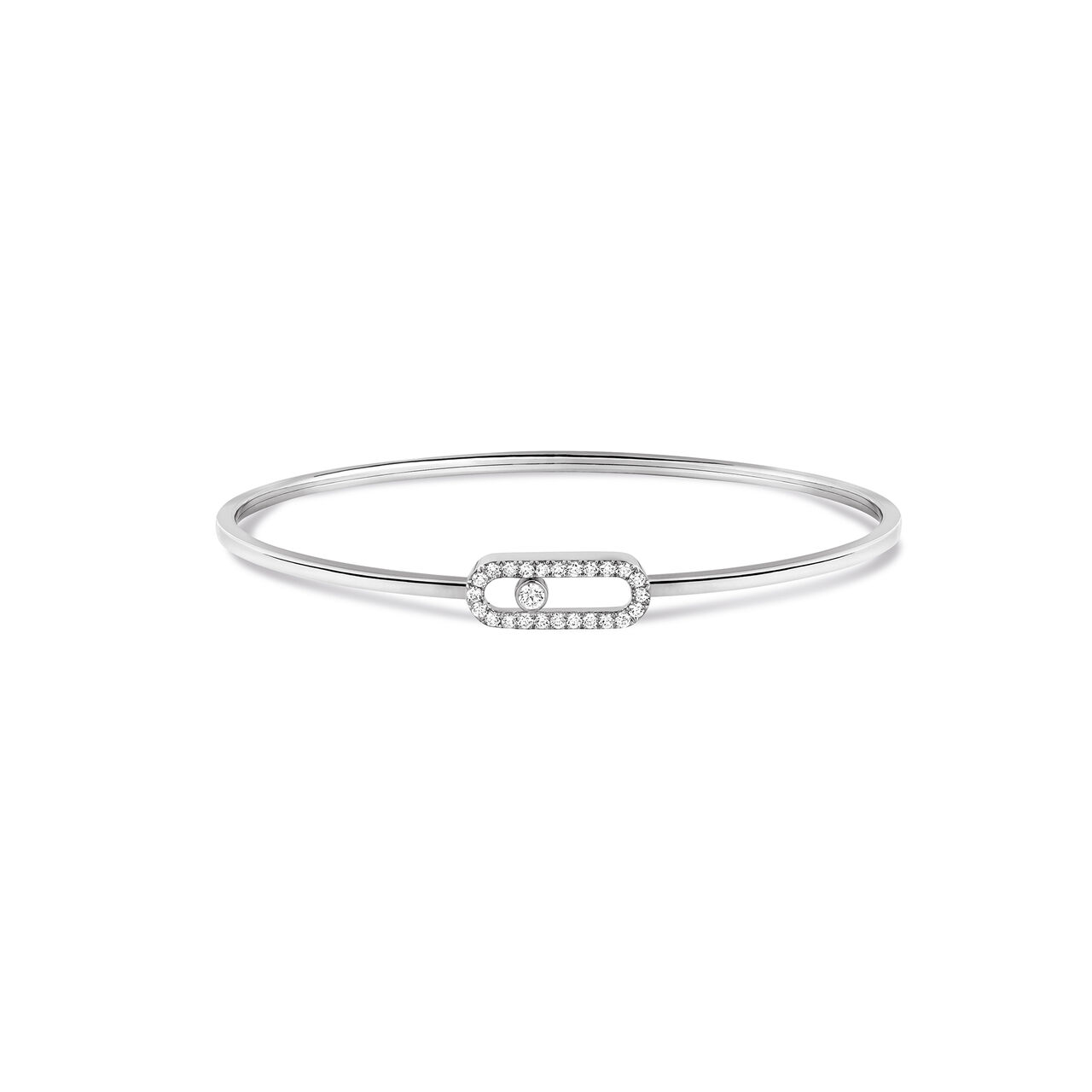 Messika-Paris-Move Uno Medium White Gold and Diamond Flex Bangle 12057-WG image number 0