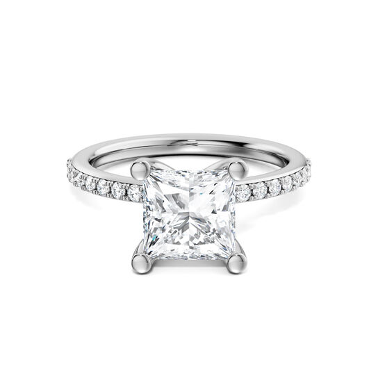 Birks Ros&eacute;e du Matin Princess-Cut Solitaire Diamond Engagement Ring in Platinum image number 0