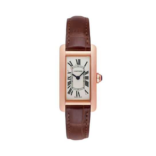 cartier tank americaine small quartz 34 19 rose gold w2607456 front image number 0