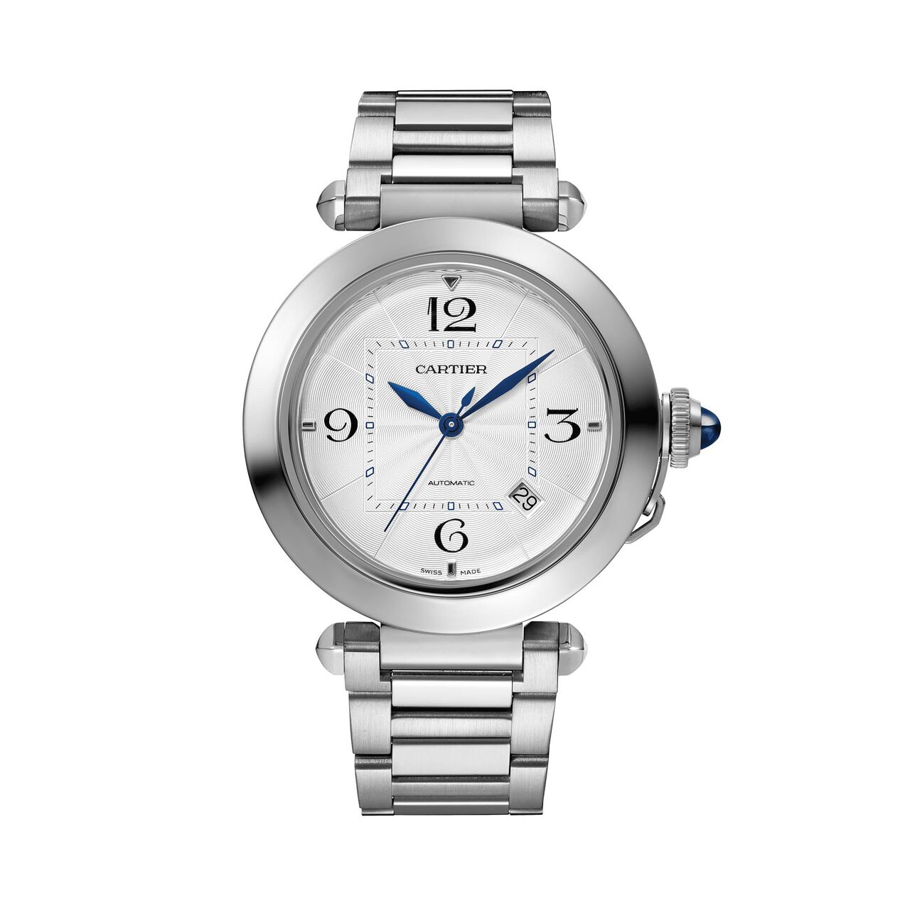 maison birks pasha de cartier watch 41 mm steel two interchangeable straps wspa0009 image number 0