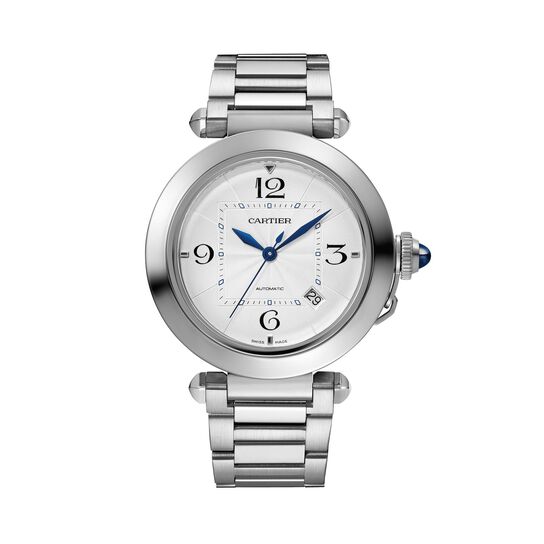 maison birks pasha de cartier watch 41 mm steel two interchangeable straps wspa0009 image number 0