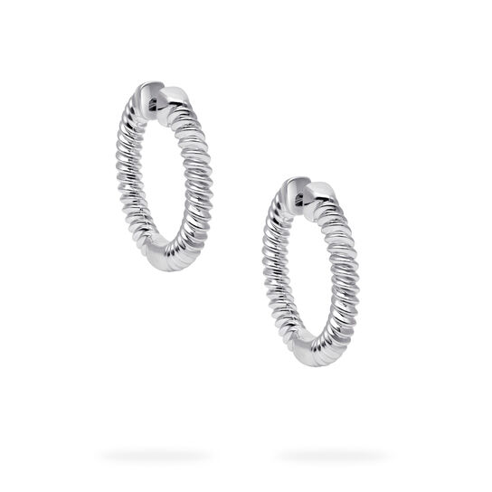 Birks Essentials Sterling Silver Spiral Hoops image number 1