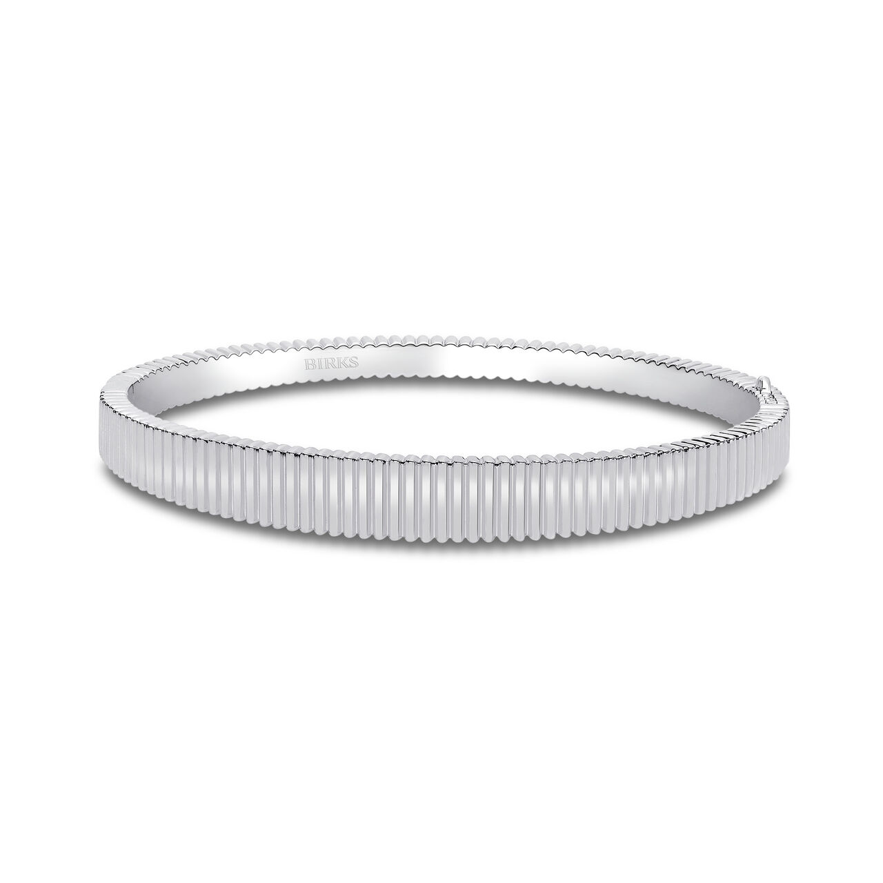 Bracelet évasé plissé en argent, grand image number 0