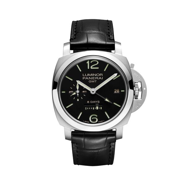 Luminor 8 Days Power Reserve GMT Steel Manual 44mm