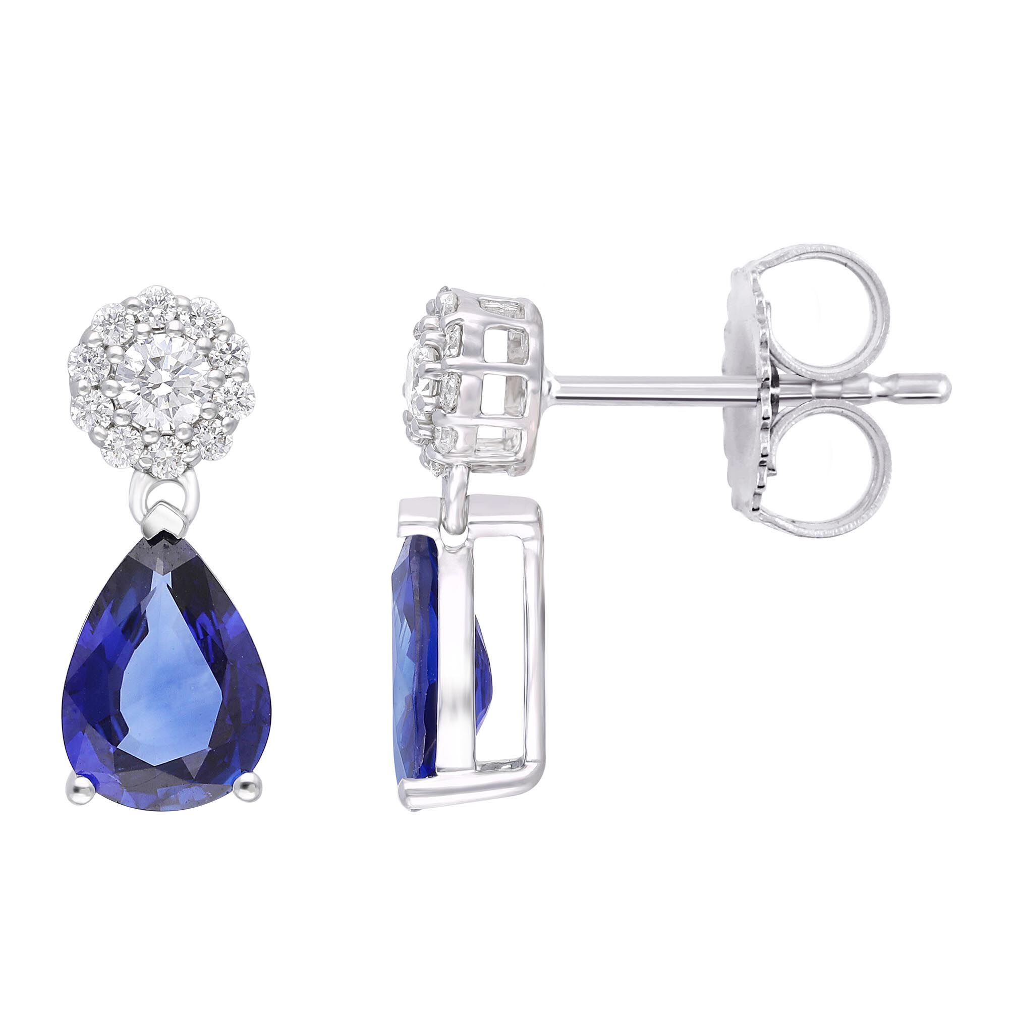 Teardrop store sapphire earrings