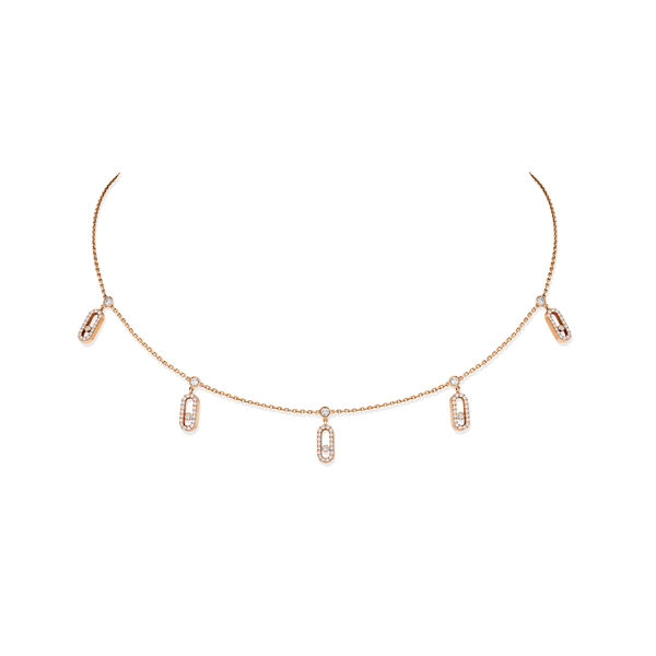 Move Uno Rose Gold and Diamond Pavé Choker