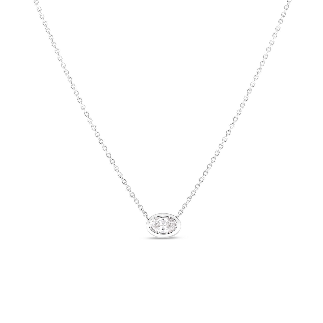 Diamonds By The Inch White Gold and Diamond Pendant Necklace image number 0