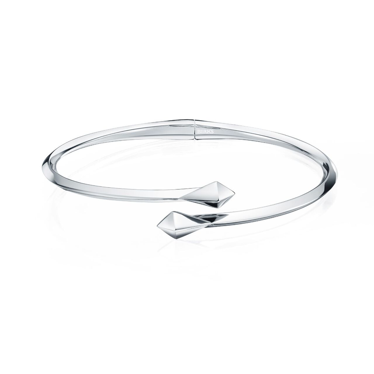 bijoux birks rock pearl bypass silver bracelet image number 0