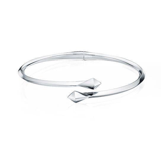 bijoux birks rock pearl bypass silver bracelet image number 0