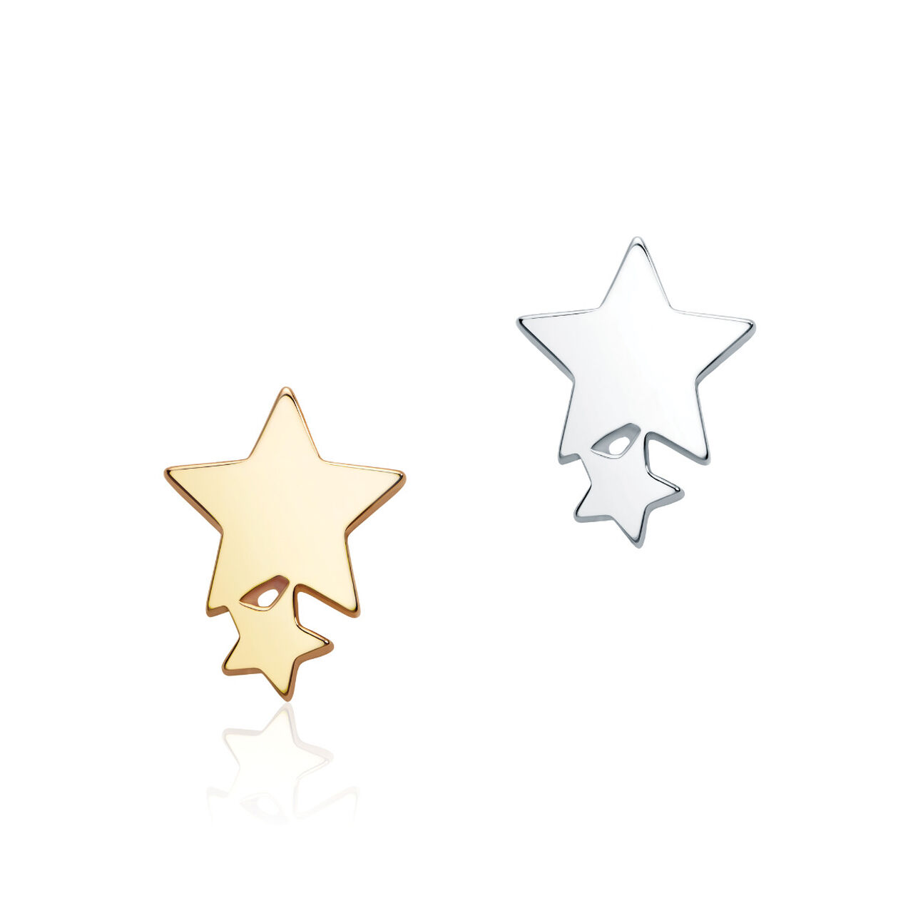 Boucles d'oreilles étoile filante en argent unique image number 5
