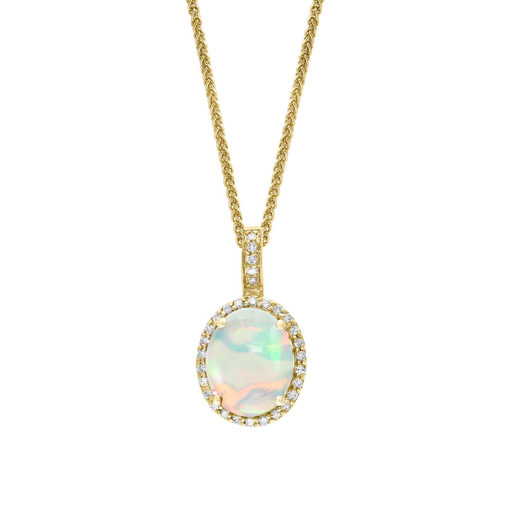 Yellow gold opal pendant shop