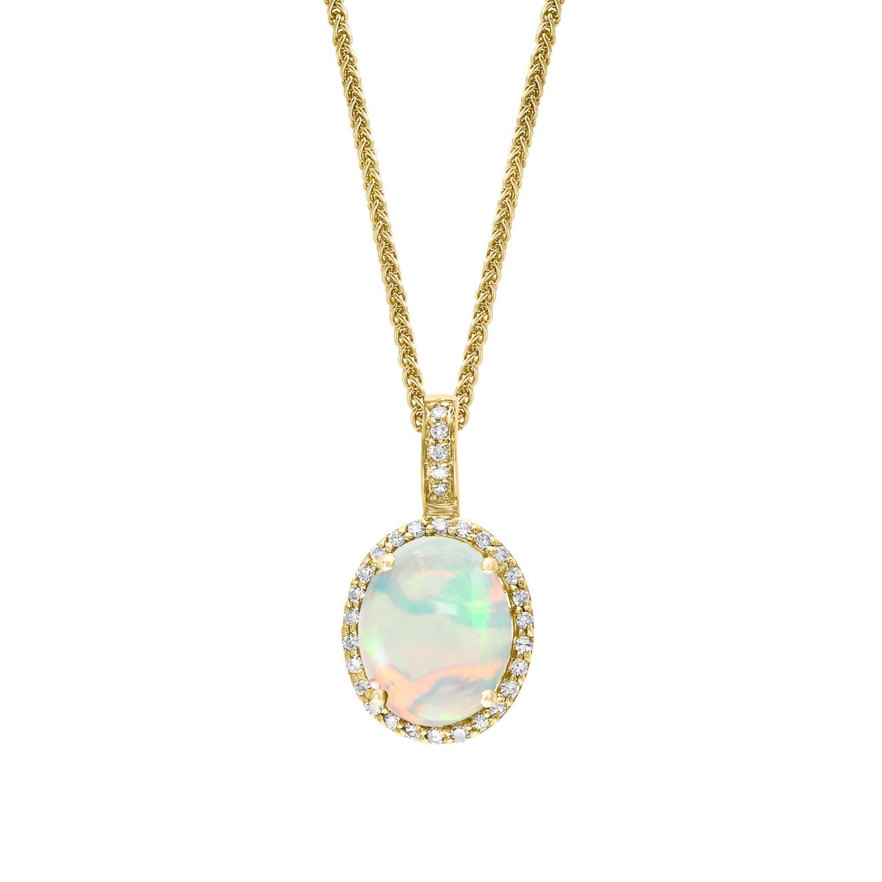 maison bijoux birks salon yellow gold opal and diamond pendant pgl01076op image number 0