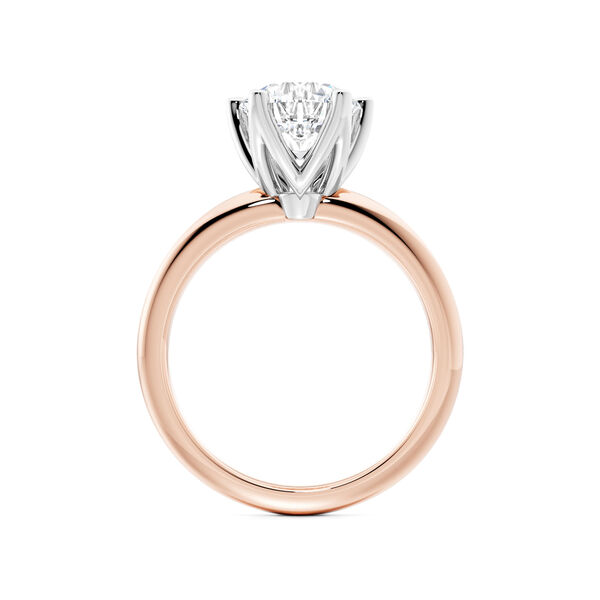 Rose Gold Round Solitaire Diamond Engagement Ring
