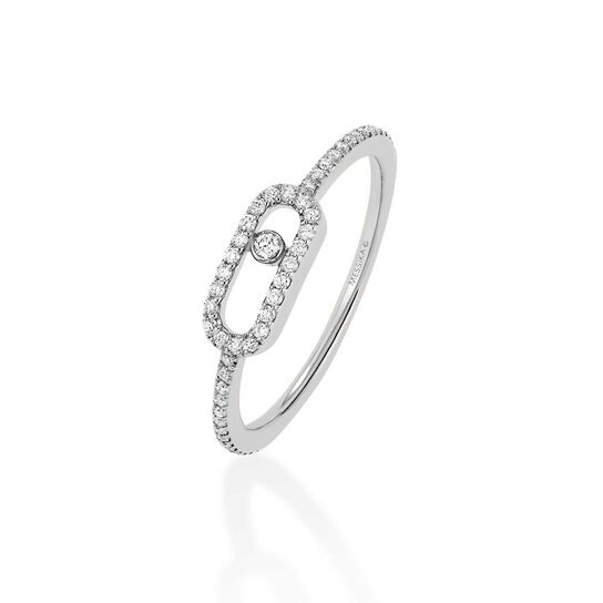Messika Bague Move Uno en or blanc avec pav&eacute; de diamants, petit mod&egrave;le image number 0