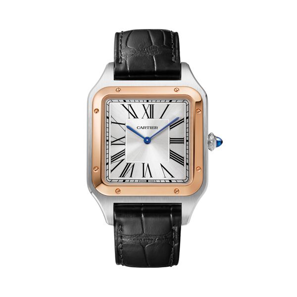 Santos-Dumont Extra Large Model Manual 46 mm Rose Gold & Stainless Steel