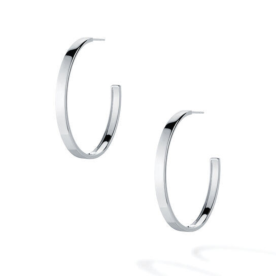 bijoux birks essentials 50mm bold sterling silver hoop earrings image number 1