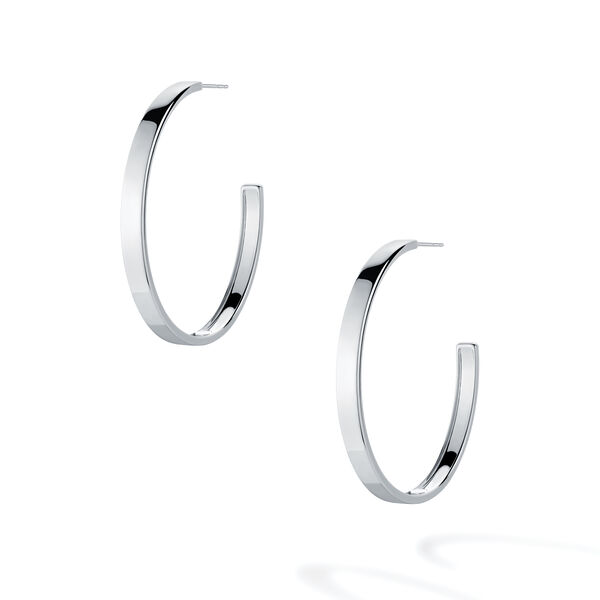 Boucles d'oreilles anneaux audacieuses en argent sterling 50 mm
