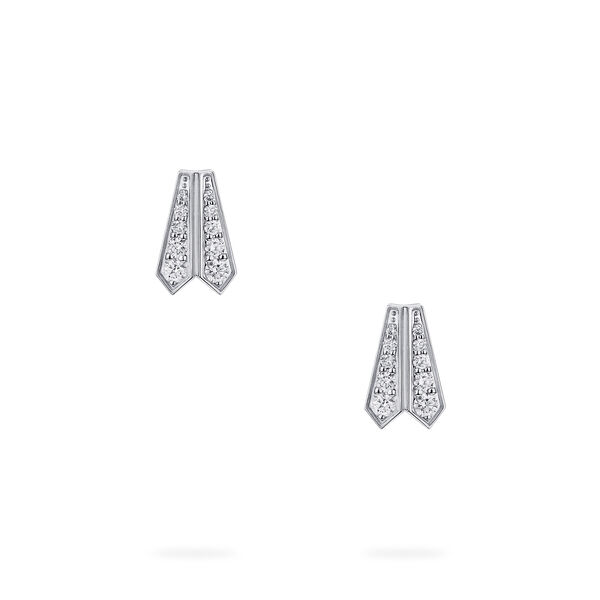 Boucles d&rsquo;oreilles en diamants et or blanc