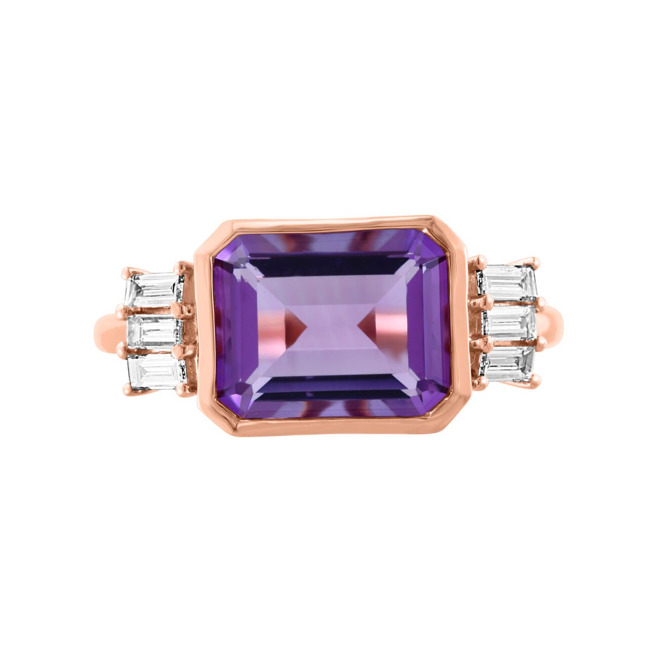 Maison Birks Salon Amethyst Ring with Diamond Accents RI05062AM Front image number 0