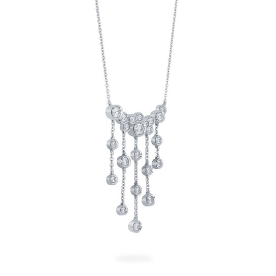 Diamond Bezel Large Drop Necklace image number 2