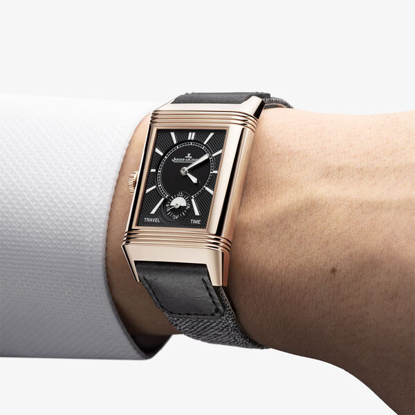 Reverso Classic Duoface manuelle 47 x 28 mm en or rose grand modèle 