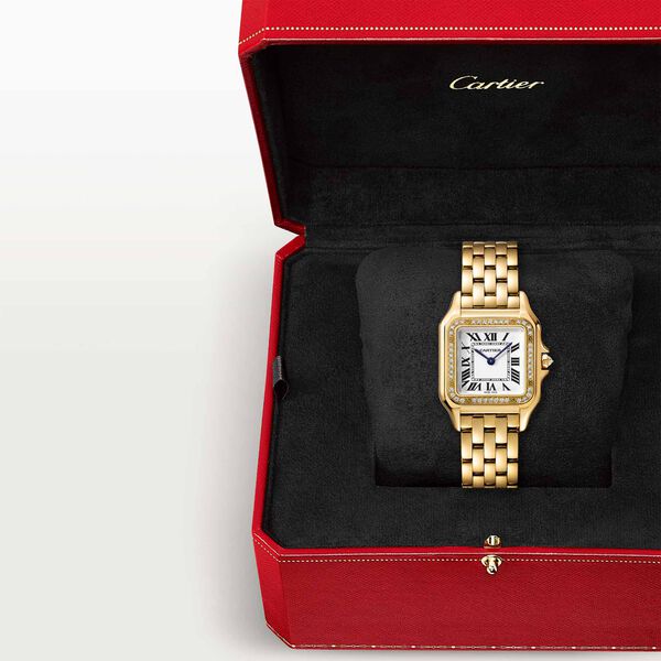 Panthère de Cartier Medium Quartz 27 x 36 mm Yellow Gold and Diamond