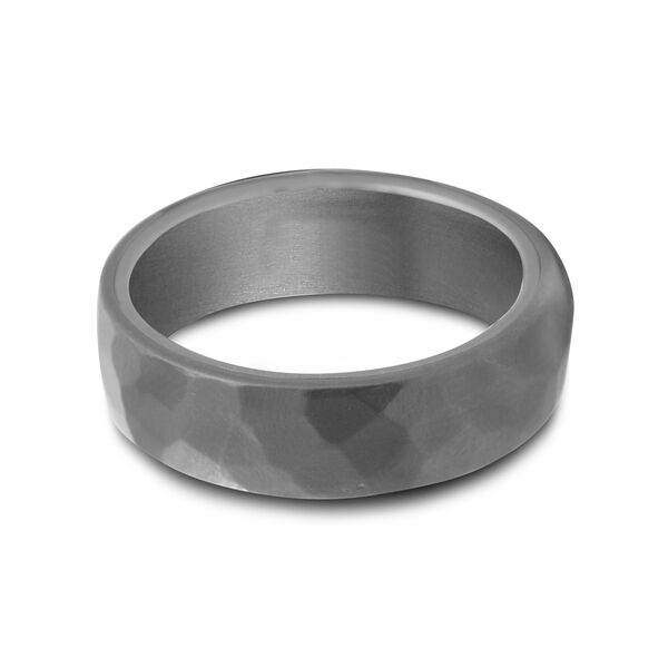 7 MM Hammered Tantalum Wedding Band