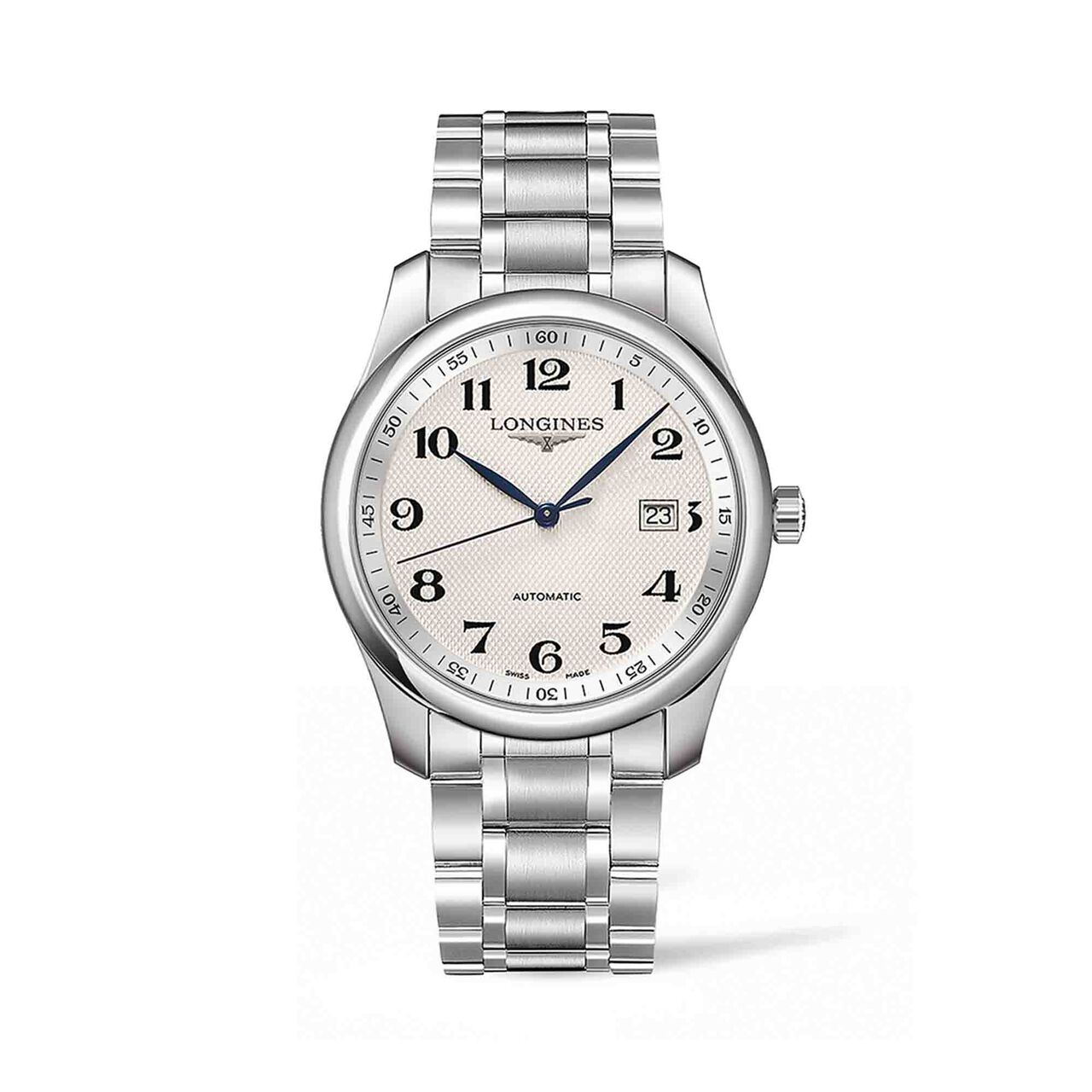 the longines master collection 40mm automatic stainless steel silver barleycorn dial l27934786 image number 0