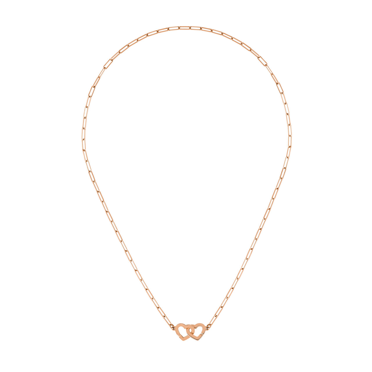 maison birks dinh van paris double coeur pink gold necklace 645205 full length image number 1