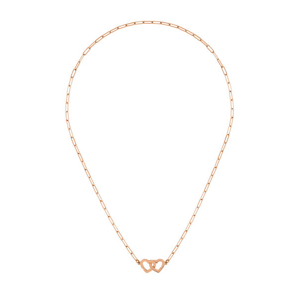 Double Coeurs R9 Rose Gold Necklace