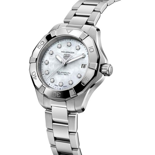Aquaracer Professional 200 Solargraph 34 mm Stainless Steel and Diamond