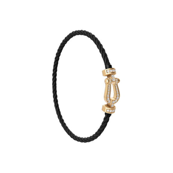 Force 10 Medium White Gold Cable Bracelet