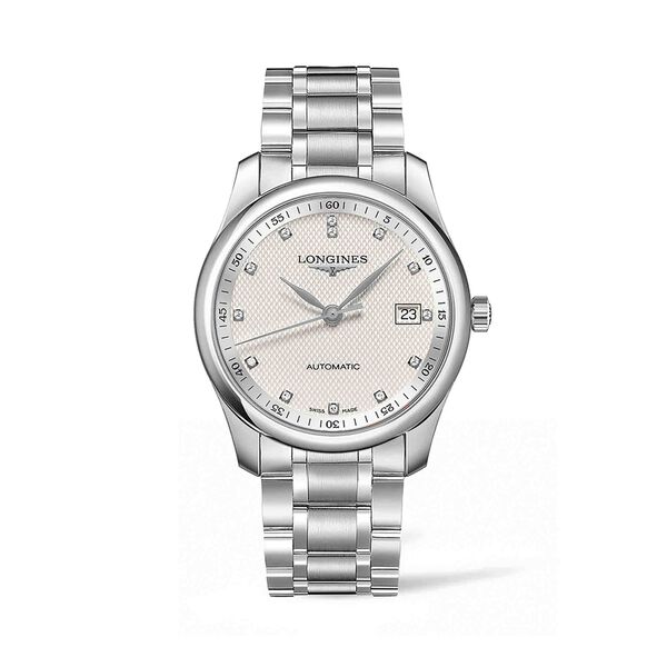 Master Collection 25 mm automatique en acier inoxydable et diamants