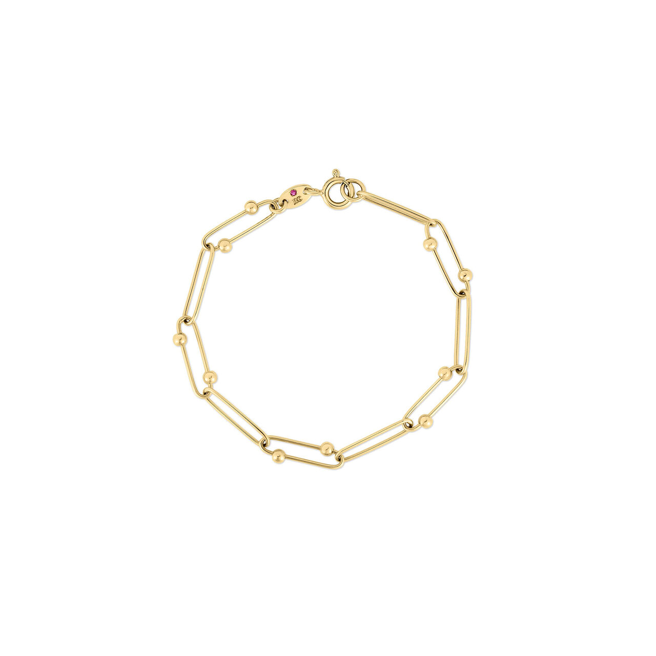 Roberto Coin Designer Gold Yellow Gold Paperclip Chain Bracelet 9151252AYLB0  image number 0