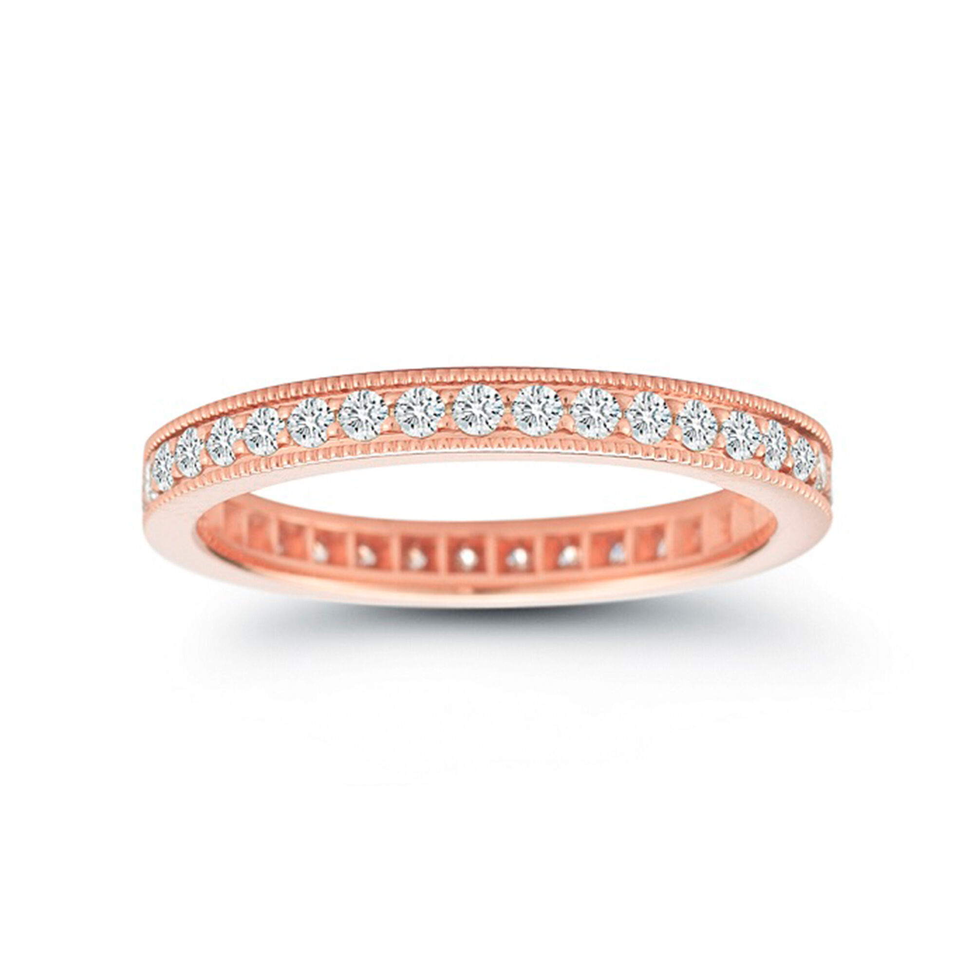 Pink gold wedding ring on sale
