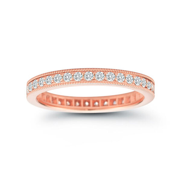 0.56 ct Diamond Rose Gold Eternity Wedding Band