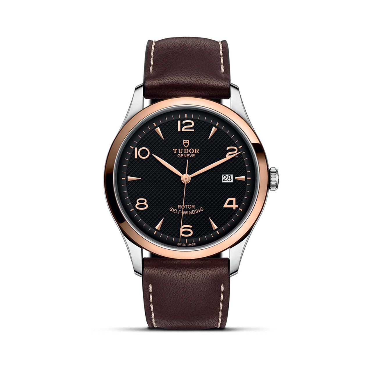 Tudor 1926 Boîtier en acier 41 mm^ lunette en or rose image number 0
