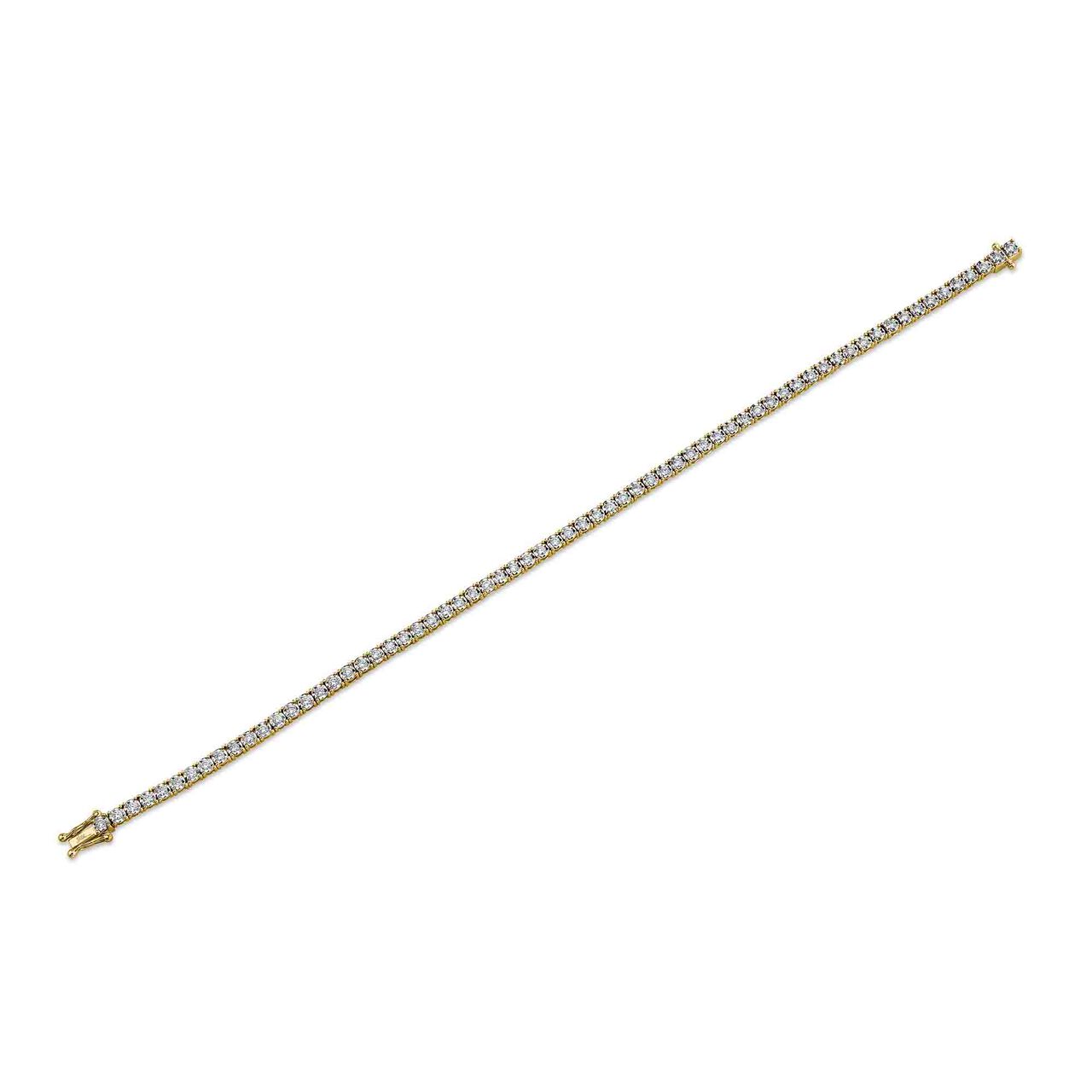 Shy Creation Stella Yellow Gold and Diamond Tennis Bracelet SC55002950 Open image number 2