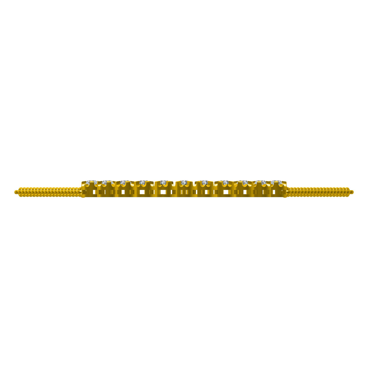 Yellow Gold and Diamond Necklace image number 2