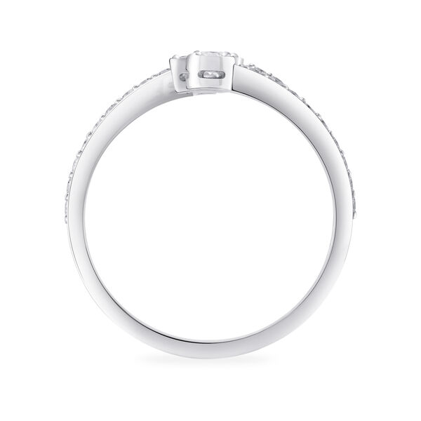 Bague à trois rangées en diamants