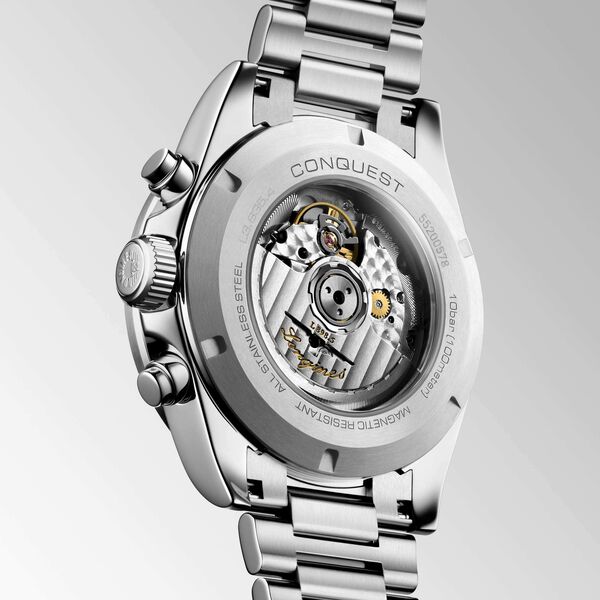 Conquest 42 mm chronograph automatique en acier inoxydable