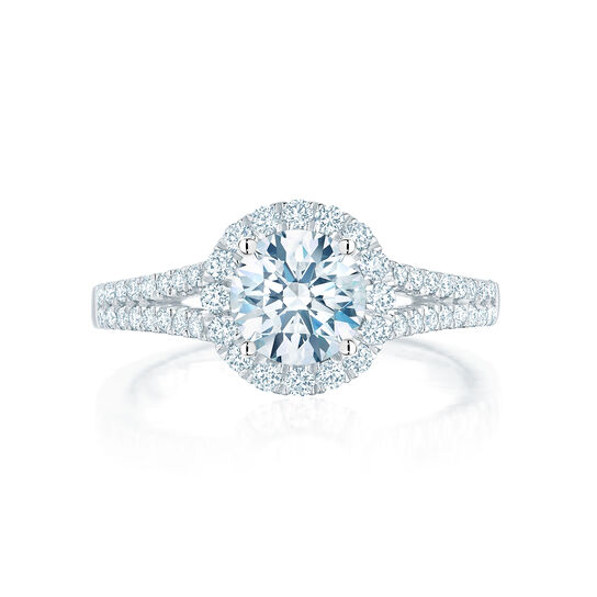 bijoux birks bloom halo split shank diamond engagement ring image number 0