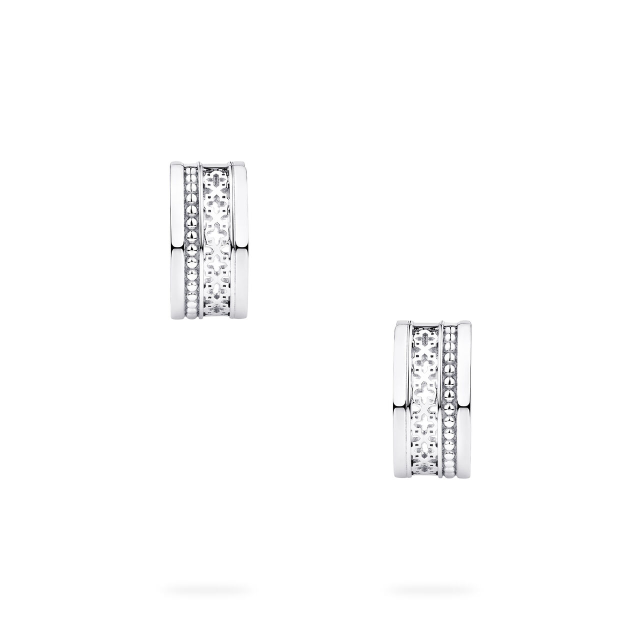 Front view of Birks Dare to Dream sterling silver earrings image number 0