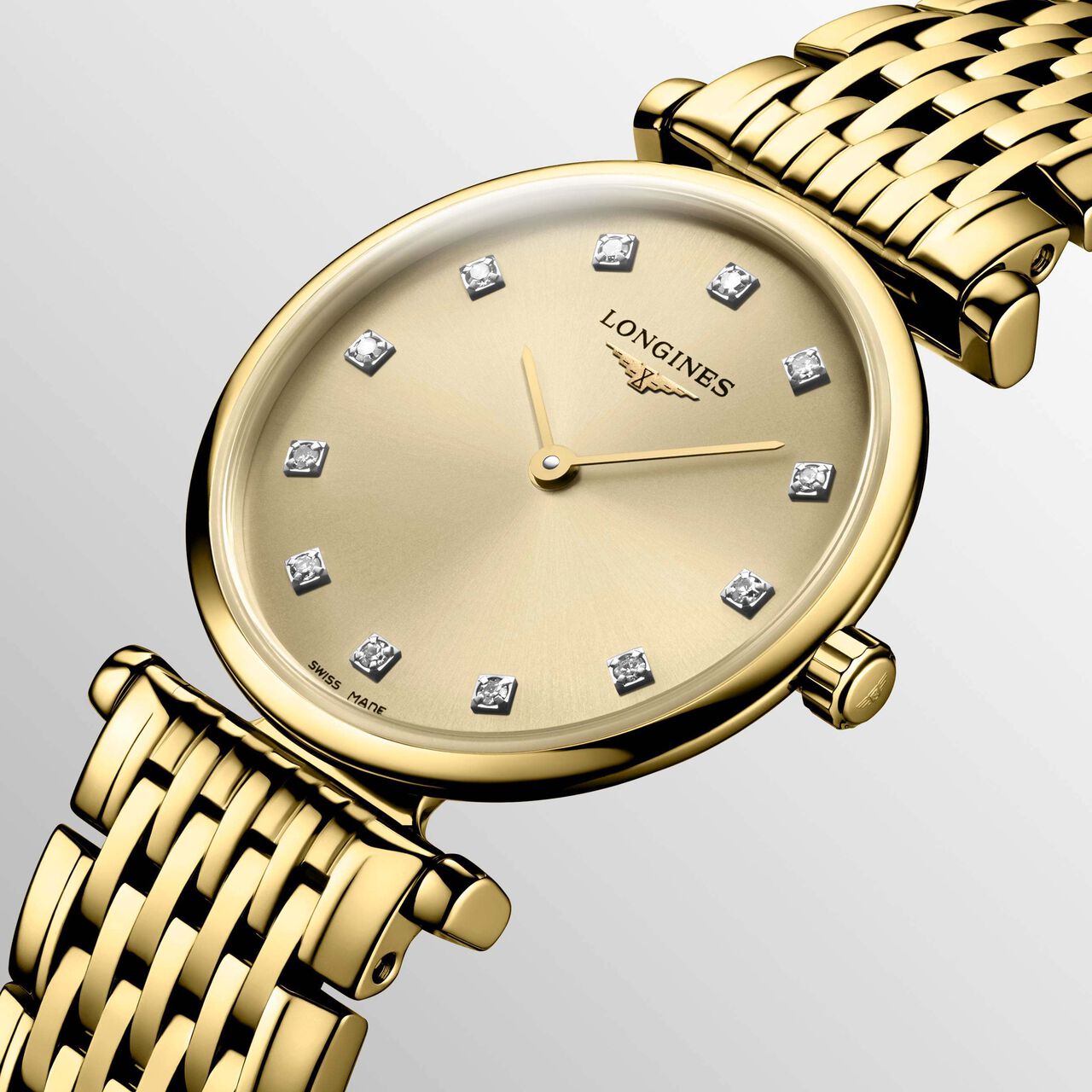 Longines La Grande Classique Quartz 24 mm Yellow PVD Stainless Steel and Diamond image number 1
