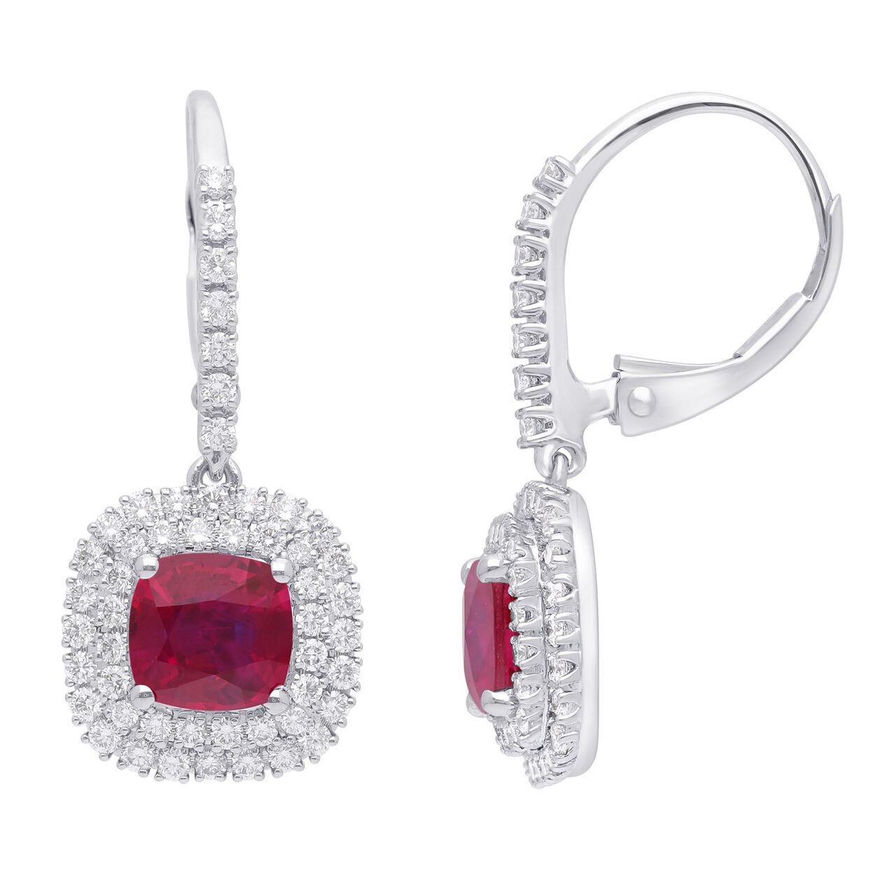 maison birks salon ruby double halo diamond earrings sg05251e ru front side image number 1